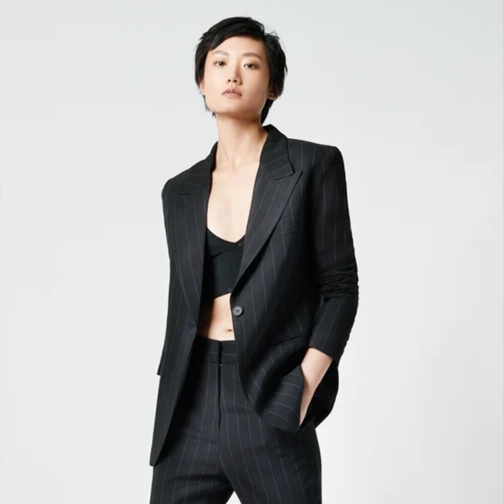 Smythe 90s Blazer, Black/Pinstripe